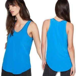 Equipment • Mel Silk Scoop Neck Sleeveless Tank 💙 Brilliant Blue || Small